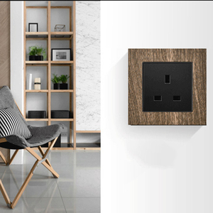 Enchufe de Pared USB Multifunción de Alta Calidad de 1/2/3 Tomas con 3/5 Pines y 2 Salidas, con Certificación CE y Garantía de 12 Años, Panel con Acabado de Madera - Product Image 3