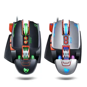 New V9 esports game mouse rechargeable programmable one hand touch rgb mouse for computer