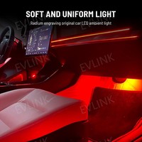 Bande lumineuse d'ambiance néon pour voiture Bande lumineuse laser RVB 128 couleurs changeantes pour Tesla Model 3 Model Y 2021 +.