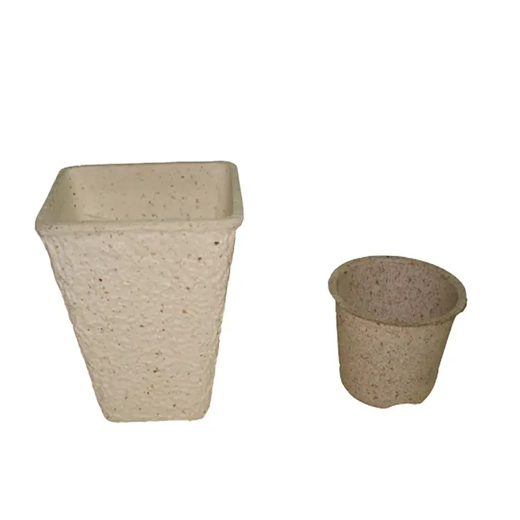 Pot pembibitan gambut mudah terurai & tutup serat tanaman dapat tumbuh bubur kertas mangkuk pembibitan bubur kertas