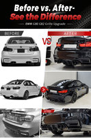 Perfiply Auto Parts Car V Style Body Kit Serat Karbon Kering Asli Bumper Diffuser Belakang untuk BMW F80 M3 F82 F83 M4 2014-2019