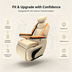 Asiento de Cuero Eléctrico con Calefacción, Ventilación y Masaje para Vehículos Comerciales, Asiento VIP Tipo Capitán para MPV, Camionetas y Autocaravanas - Product Image 6