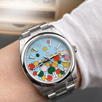 Reloj de Pulsera Mecánico Cronómetro Superlavitario de Acero Inoxidable Unisex con Esfera de 40 mm, Estilo Deportivo Moderno y a la Moda