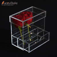 Nouvelle boîte à fleurs en acrylique personnalisée boîte transparente modèle de jouet boîte de présentation en plexiglas transparent