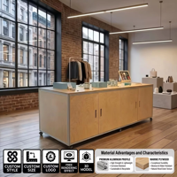 Vitrine de collection modulaire, buffet design pour magasin haut de gamme, vitrine de collection de qualité muséale avec cadre en aluminium