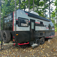 Nouvelle arrivée étanche Mini camping-car remorque tout-terrain pour les escapades de week-end camping-car remorque avec stockage