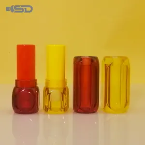 Tabung kosmetik plastik 3.5g tabung grosir Lip Gloss kosong tabung lipstik gaya antik tabung lipstik dengan Logo dan kotak kustom