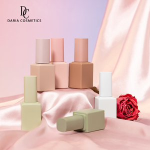 13Ml โลโก้ที่กําหนดเองขวดเจลโปแลนด์ยางนุ่มสีเขียวสีชมพูสแควร์เล็บเปล่าขวดเจลเล็บภาชนะแก้ว - Product Image 4