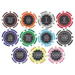 Fichas de póquer Eclipse 1000 con caja de aluminio rodante que incluye bandeja - Product Image 4