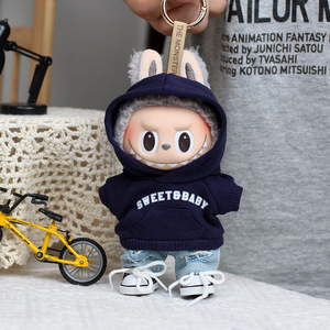 Vêtements pour poupée Labubu, sweat-shirt à capuche avec oreilles de lapin pour poupée en vinyle, accessoires pour porte-clés, unisexe, 8-13 ans - Product Image 4