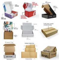 Cajas de Cartón Corrugado de Papel Kraft Reciclado con Forma Rectangular Portátiles con Logotipo Personalizado, Embalaje Ecológico para Envíos