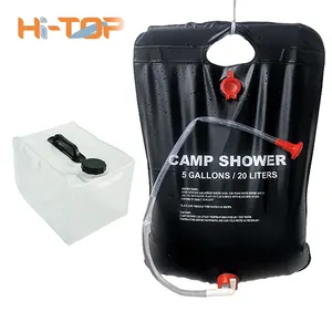 Hitop-bolsa de agua Solar para ducha de acampada, 10 litros, para verano