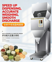 Machine de remplissage automatique de granulés et de poudres, distributeur de pesage multifonction pour riz, noix, thé, graines