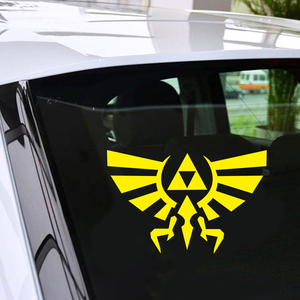 Autocollant Zelda Triforce d'Hyrule pour pare-chocs de voiture, fenêtre, ordinateur portable, vinyle, décoration, cadeau, autocollants découpés, fenêtre en verre - Product Image 1