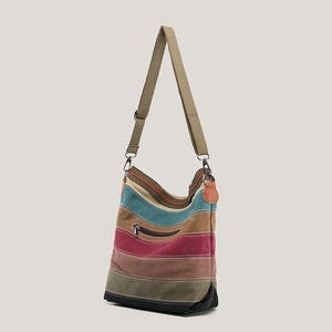 Women's Urban Simplicity Zippered Canvas Tote <b>Bag</b> Crossbody <b>Strap</b> Single Handle Large Capacity for Daily Commuting - Product Image 2