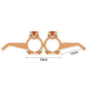 Dinosauro animale simpatico cartone animato 3D occhiali nuovi oggetti <span class=keywords><strong>di</strong></span> scena per foto <span class=keywords><strong>di</strong></span> carta per feste per bambini decorazioni <span class=keywords><strong>di</strong></span> carnevale - Product Image 3