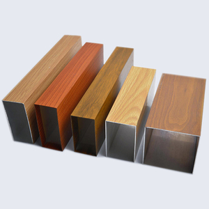 Profilo in alluminio personalizzato profilo in legno Color legno a grana di alluminio profilo di estrusione - Product Image 3