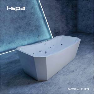 Baignoire hexagonale autoportante en acrylique Krypton pour usage intérieur dans les hôtels et appartements, avec fonction massage - Product Image 2