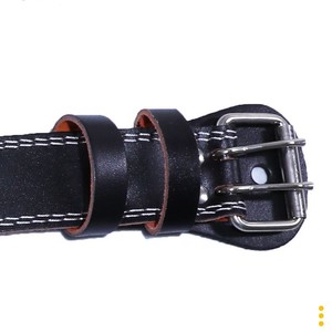 Cinturones de Soporte Lumbar de Cuero Vacuno de la Mejor Calidad para Gimnasio y Levantamiento de Pesas, con Cierre de Hebilla, Duraderos y Transpirables - Product Image 4
