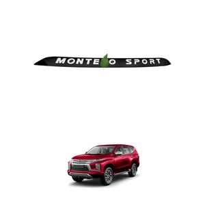 Cappuccio Anteriore Ornamento Nero con Sliver <span class=keywords><strong>Word</strong></span> Guarnizione Deflettore TXR Guard per Mitsubishi Montero Sport 2019- - Product Image 3