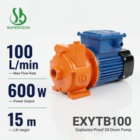 Pompe à bidon d'huile antidéflagrante Supertech en acier inoxydable, 100L/min, portable, contrôle entièrement automatique, pour carburant, OEM, approvisionnement direct usine