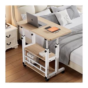 Mesita de noche ajustable con ruedas para comedor, <span class=keywords><strong>escritorio</strong></span> de oficina móvil, cama, dormitorio Perezoso - Product Image 2