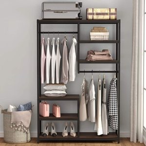 Perchero metálico grande y multifuncional para dormitorio y uso doméstico; perchero sencillo de pie. - Product Image 1