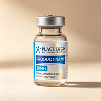 Étiquettes personnalisées holographiques résistantes à l'eau, à la chaleur et à l'huile pour flacons de peptides avec code-barres, 3ml/5ml/10ml, avec boîtes d'emballage assorties et plateaux intérieurs
