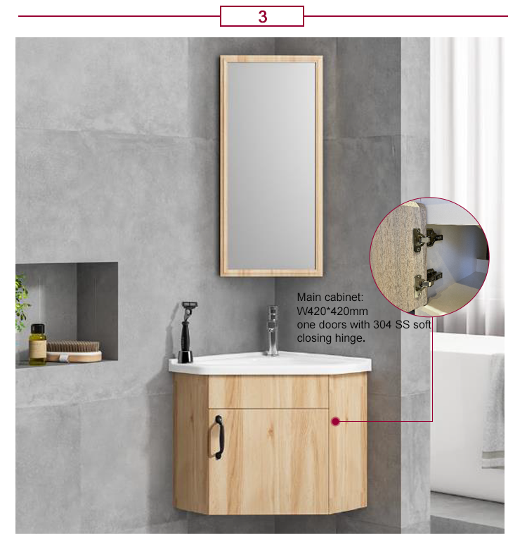 90 Degree Right Angle Bathroom Cabinet Space Saving Bathroom Vanity