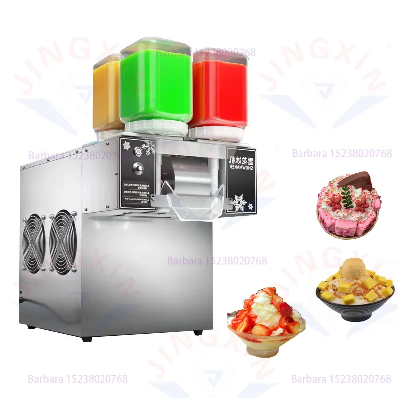 4 배럴 눈송이 얼음 면도 기계 스낵 바 아이스크림 가게를위한 우유 눈 얼음 기계 빙수 메이커