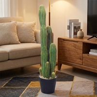 Grand cactus artificiel en pot, verdure réaliste du désert pour la décoration au sol et l'aménagement paysager des fenêtres