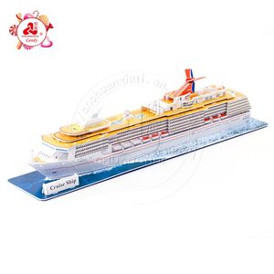Porte-avion jouets éducatifs pour enfants, modèle de <span class=keywords><strong>Puzzle</strong></span> en papier, modèle <span class=keywords><strong>3D</strong></span> de navire de <span class=keywords><strong>pirate</strong></span>, pour enfants - Product Image 3