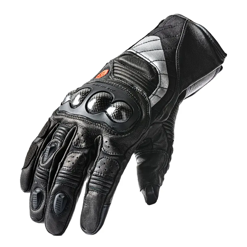 ALIEN SNAIL Off-Road Motorcycle Gloves Genuine Leather Rally Off-road All Finger Gloves Men Motorcycle Riding Winter Gloves