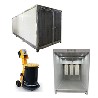 Paket Sistem Pelapisan Bubuk Substrat Baja Baru dengan Mesin Pelapisan Bubuk Elektrostatik, Booth Semprot, dan Oven Pengering