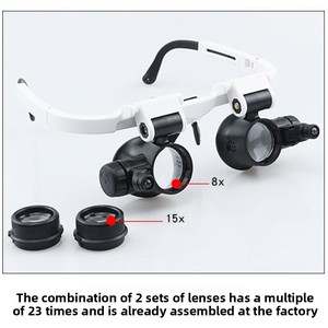Lupa con Luz Tipo Casco para Mantenimiento de Equipos, Construcción de ABS y Metal - Product Image 2