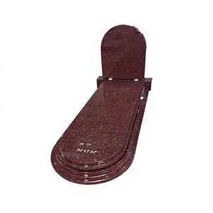 Headstone Cemetery Angel Heart <b>Memorial</b> Gravestone Large India Red Granite Upright Statue Unionstone Model 08 - Product Image 3