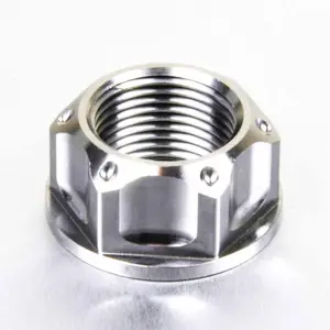 M6 DIN 934 titanium hex flange round nut titanium hexagon nut,micro screws