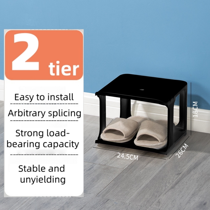 Zapatero vertical-negro-2 niveles