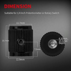 CNC Machined Aluminum Guitar Effect Pedal Potentiometer Knob Set with Anodized Finish and Set Screw - Product Image 2