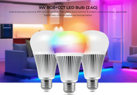 Ampoule LED FUT012 RGB+CCT 9W E26 E27 B22 AC100-240V 2700K-6500K 2.4G sans fil, ampoule LED intelligente pour la maison