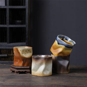 Japanese Retro Porcelain Coffee <b>Mug</b> Creative Special-Shape 201-300ml Capacity Microwave Safe Reusable Gift for Presents - Product Image 3