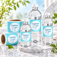 Étiquettes autocollantes personnalisées pour bouteilles d'eau, autocollants en vinyle imperméables pour l'emballage des bouteilles d'eau, étiquette personnalisée