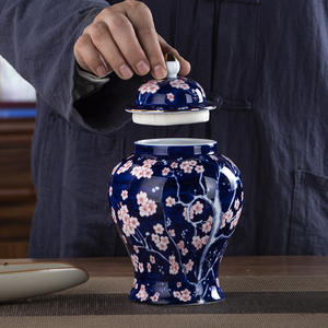 <span class=keywords><strong>Vaso</strong></span> di porcellana blu e bianco del barattolo dello zenzero dell'ornamento di natale cinese <span class=keywords><strong>per</strong></span> la decorazione domestica - Product Image 4