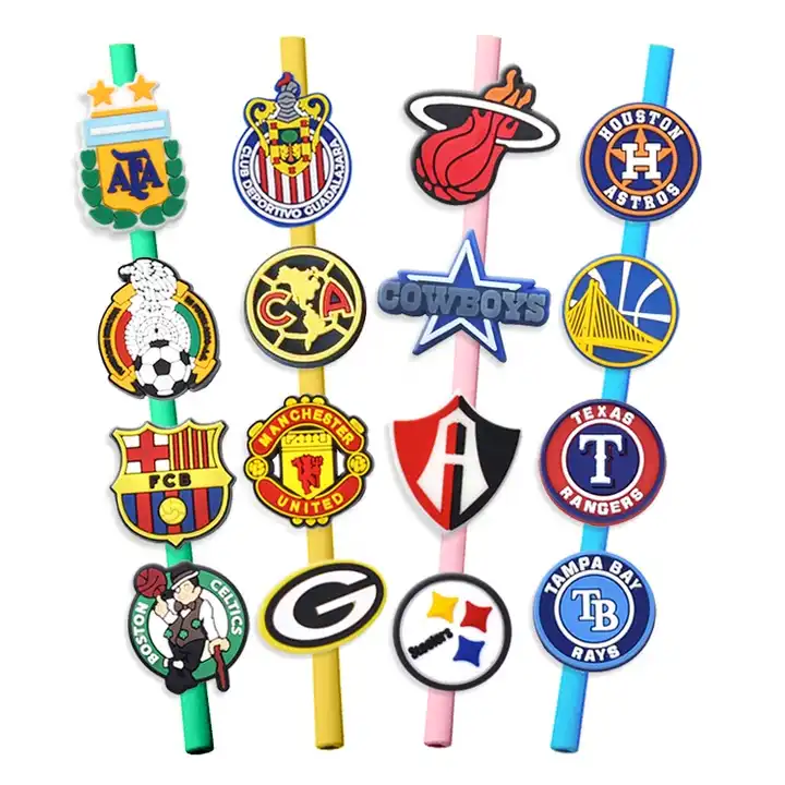 wholesale straw topper charms sports team