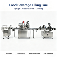 Machine de remplissage de sirop en bouteille de verre de haute qualité, machine de remplissage, de bouchage et d'étiquetage de liquides oraux pour l'alimentation et les boissons, vente chaude 2026