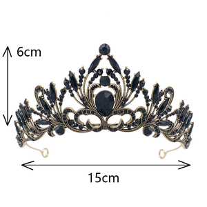Les nouvelles couronnes de la mode européenne et américaine classique et rétro en alliage strass couronne femmes tempérament élégant accessoire de cheveux - Product Image 6