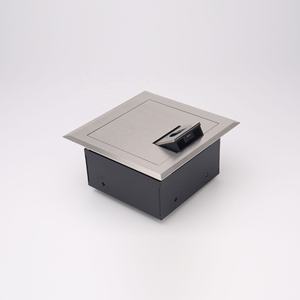 Boîte de sol électrique en acier inoxydable avec 2 prises de courant et 2 ports de données combinés et fonction de fermeture douce - Product Image 5