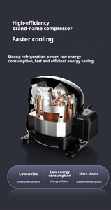 Réfrigérateur commercial NE-815 à quatre portes grande capacité pour cuisine domestique, refroidissement par air, 980L, thermostat, affichage numérique, réfrigérateur à porte coulissante - Product Image 6