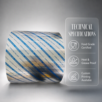Papier d'emballage alimentaire en aluminium avec logo personnalisé Wanhao, qualité alimentaire, pour la restauration aérienne, les burgers, les barbecues, vente en gros, OEM