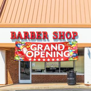 لافتة الافتتاح الكبرى 3X10 قدم نمط جديد علامة متجر حبل خلفية إعلانية كبيرة للحديقة متجر في الهواء الطلق - Product Image 6